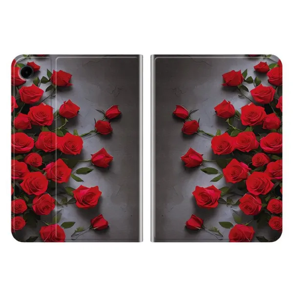ART Zaklápacie puzdro pre Samsung Galaxy Tab A9 / Galaxy Tab A11 RED ROSES