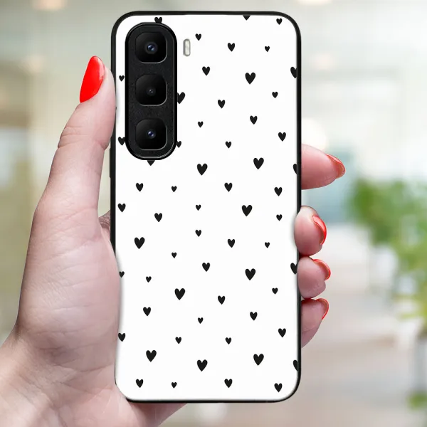 MY ART Ochranný kryt pre Infinix Hot 50 Pro+ BLACK HEARTS (167)