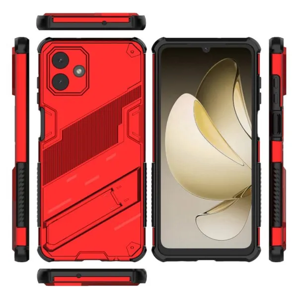 BIB Ochranný obal so stojanom pre Samsung Galaxy A07 červený