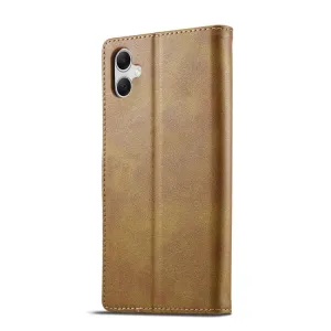 IMEEKE Peňaženkový obal pre Samsung Galaxy A07 svetlohnedý