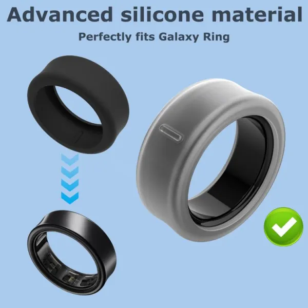 XDFIND SILICONE Obal na smart ring Samsung Galaxy Ring, veľkosť: 5-9 biely