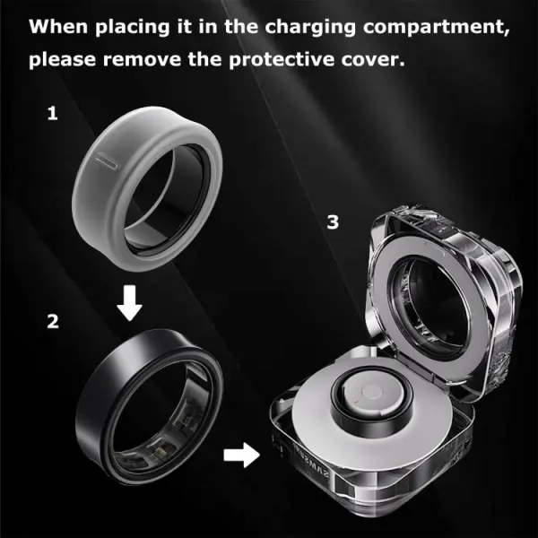 XDFIND SILICONE Obal na smart ring Samsung Galaxy Ring, veľkosť: 5-9 biely