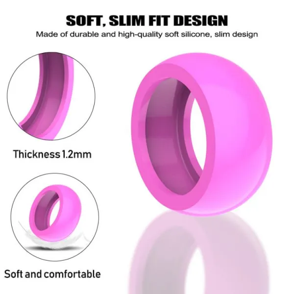 XDFIND SILICONE Obal na smart ring Ultrahuman Ring Air, veľkosť: 5-7 biely