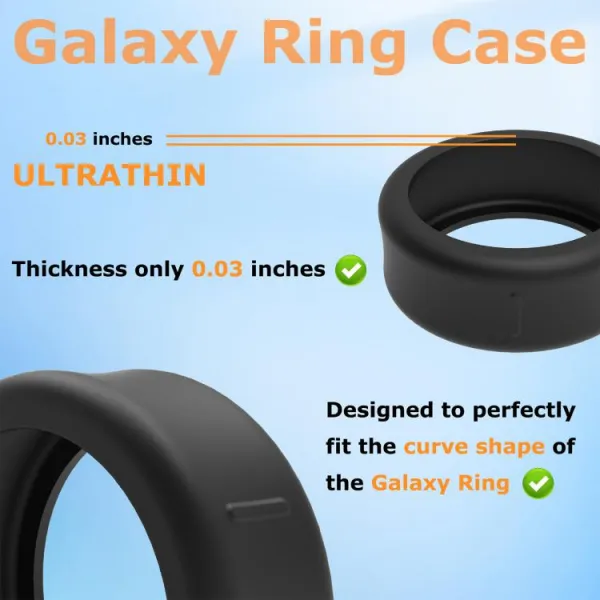 XDFIND SILICONE Obal na smart ring Samsung Galaxy Ring, veľkosť: 5-9 biely