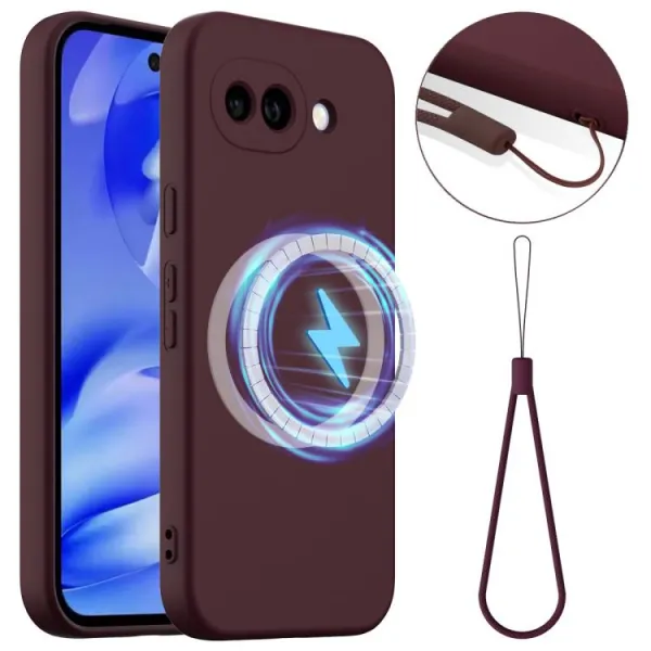 RUBBER MAGSAFE Silikónový kryt pre Google Pixel 10a PLUM