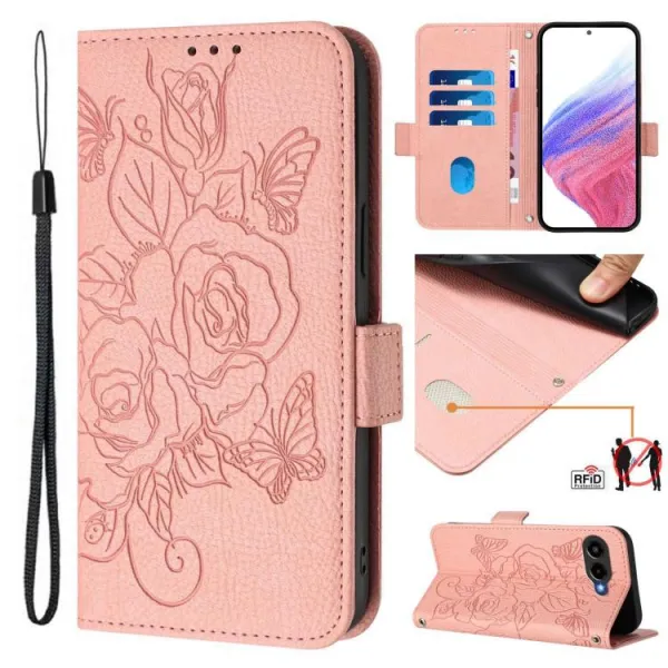 ART MEADOW Peňaženkový kryt pre T Phone 3 ružový