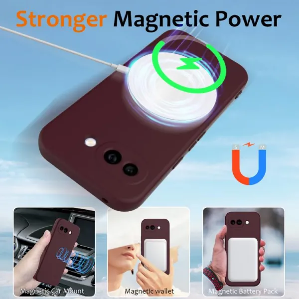 RUBBER MAGSAFE Silikónový kryt pre Google Pixel 10a PLUM