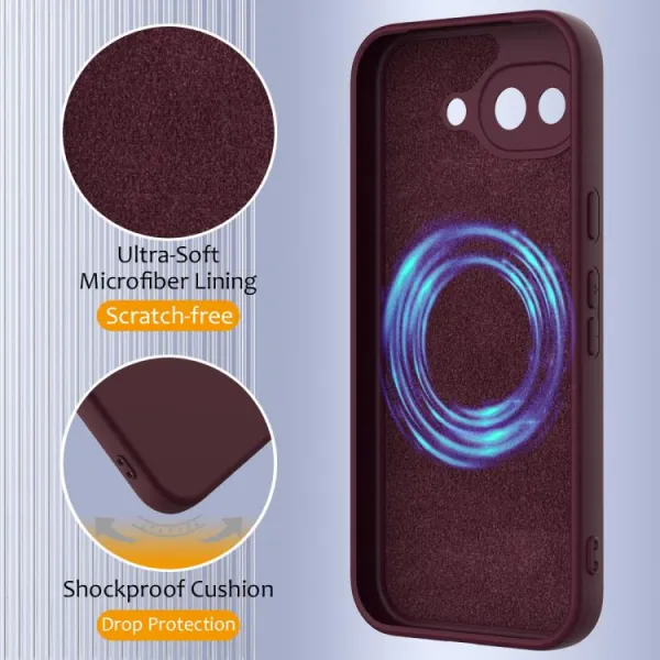 RUBBER MAGSAFE Silikónový kryt pre Google Pixel 10a PLUM