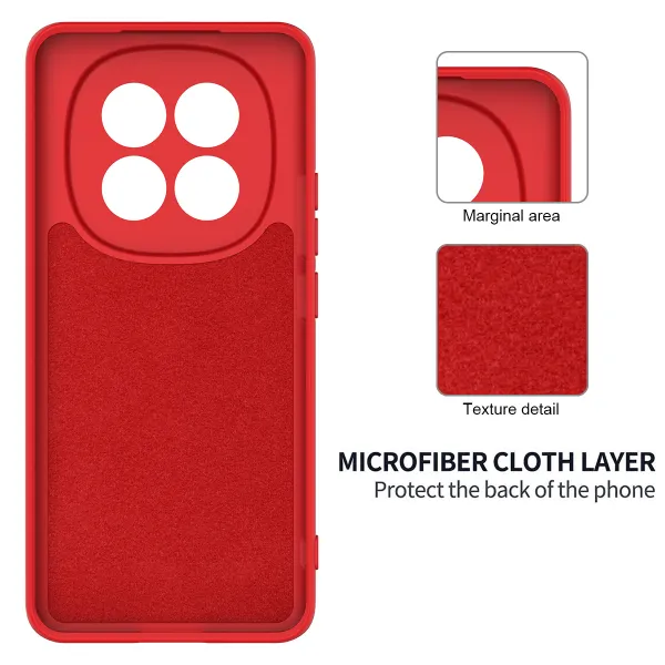 RUBBER Ochranný obal pre Xiaomi Redmi Note 15 5G / POCO M8 5G červený