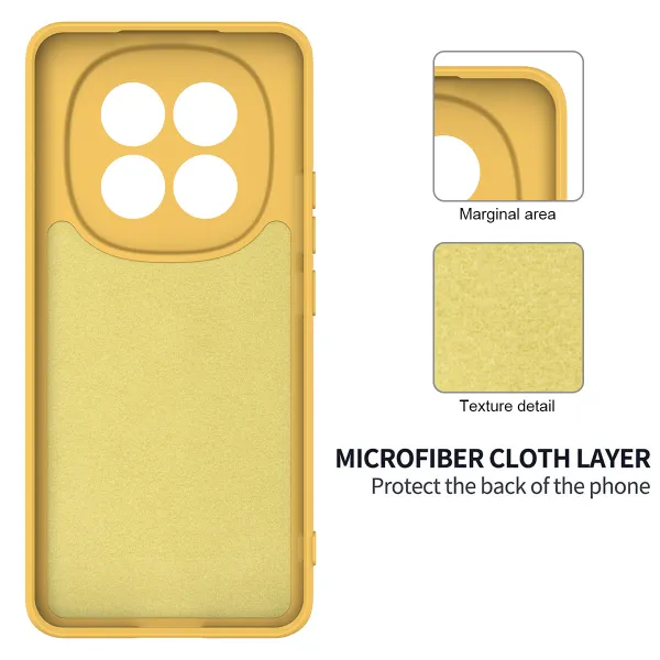 RUBBER Ochranný obal pre Xiaomi Redmi Note 15 žltý