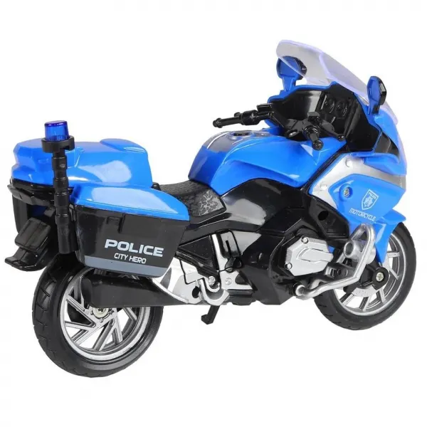 Motorka polícia s efektmi 18cm