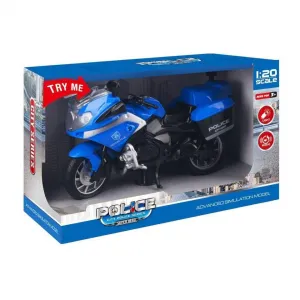 Motorka polícia s efektmi 18cm