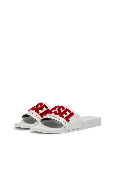 Šľapky Diesel Mayemi Sa-Mayemi Flock W Sandals White/Red