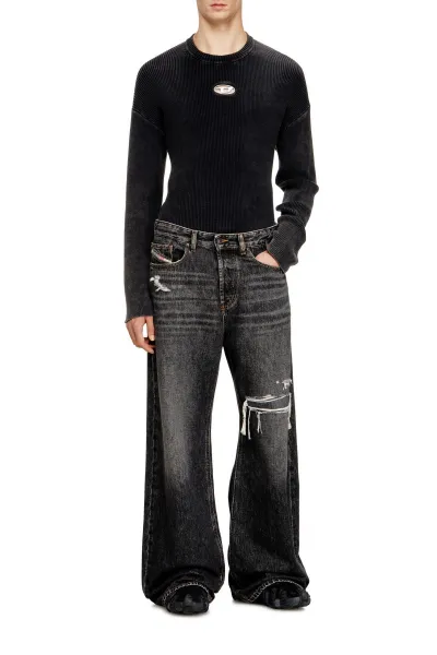 Džínsy Diesel D-Rise Trousers Black/Denim