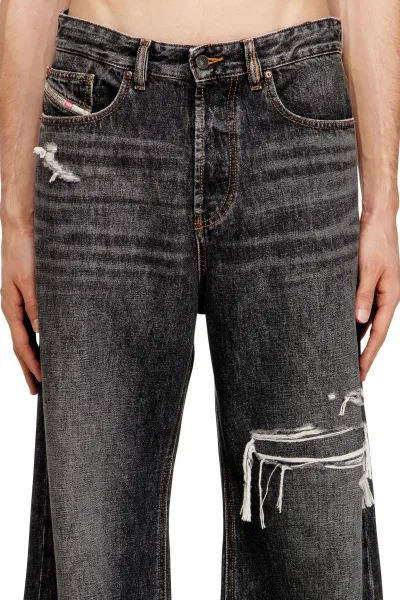 Džínsy Diesel D-Rise Trousers Black/Denim