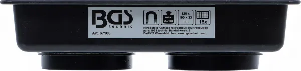 BGS Technics Magnetická miska | 15 priehradiek | 120 x 190 mm BGS 67103