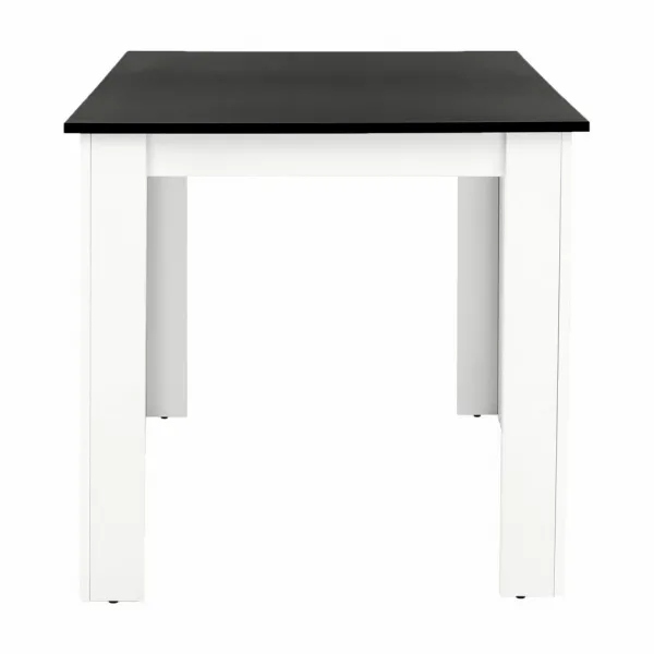 KONDELA Kraz jedálenský stôl 120x80 cm biela / čierna