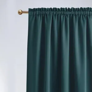 Elegantnýpetrolejovozelenýzatemňujúcizávesnariasiacupásku140x280cm