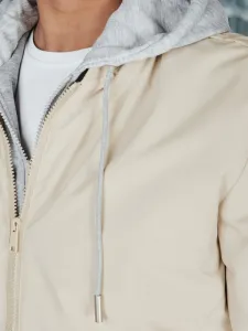 Prechodná bunda pre pánov s kapucňou biela