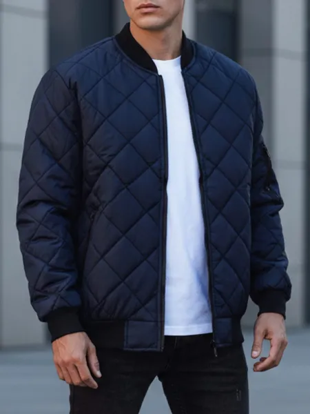 Granátová bomber prešívaná bunda