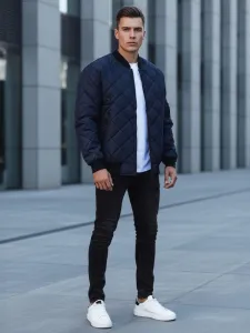 Granátová bomber prešívaná bunda