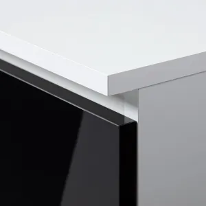 Ak furniture Komoda Rollo X 140 cm čierna/biela