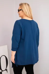 Plus size blúzka s asymetrickým spodkom