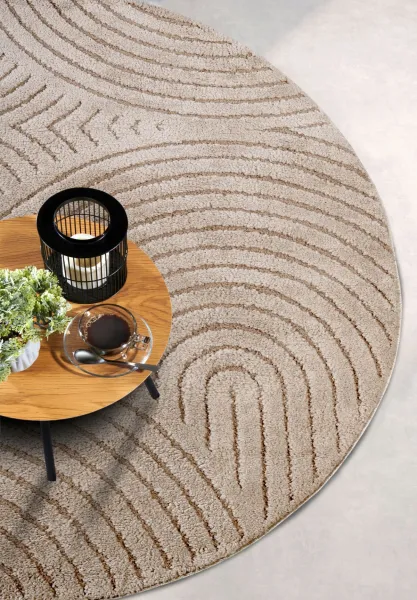 Koberec Elle Decoration New York Panglao taupe kruh