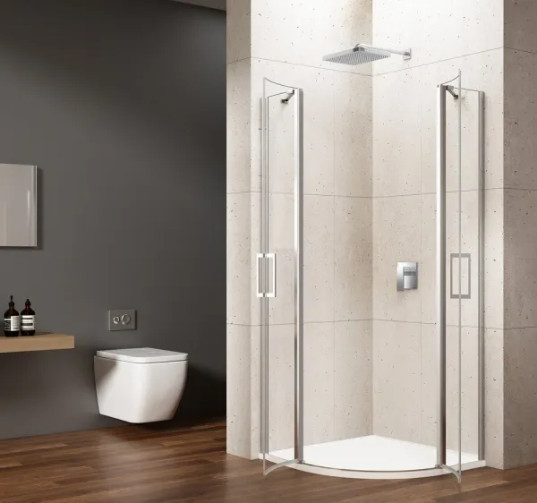 GELCO - LORO štvrťkruhová sprchová zástena 900x900, číre sklo, pravá GN5590