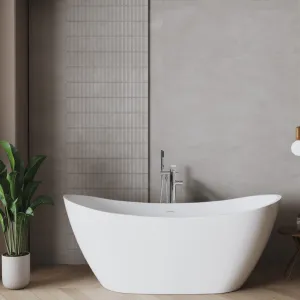 INVENA - Voľne stojaca vaňová batéria GLAMOUR Chrom BW-02-W01-V