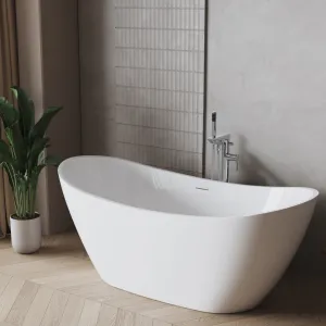 INVENA - Voľne stojaca vaňová batéria GLAMOUR Chrom BW-02-W01-V
