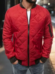 Pánska štýlová bomber bunda červená