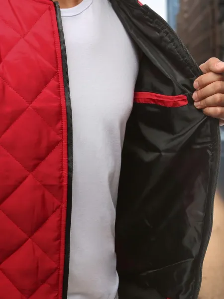 Pánska štýlová bomber bunda červená
