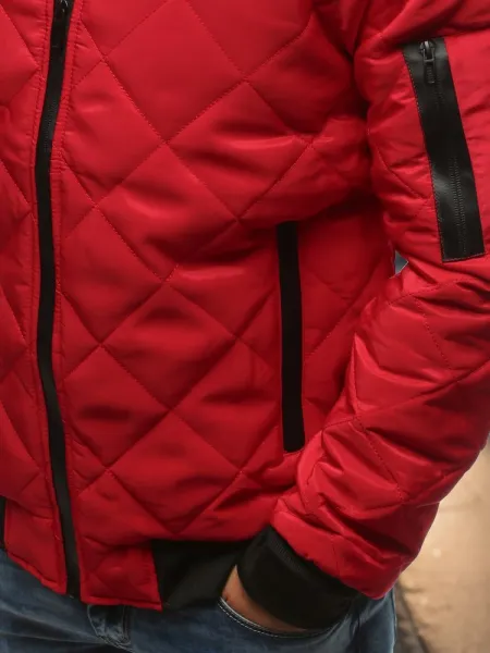 Pánska štýlová bomber bunda červená