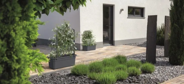 Prosperplast Kvetináč s pergolou Blomas 58 cm sivý