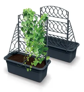 Prosperplast Kvetináč s pergolou Blomas 58 cm sivý