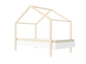 Benlemi Detská domčeková posteľ MODULAR s predným štítom Zvoľte variantu: Bez čela, Zvoľte rozmer: 90x200 cm