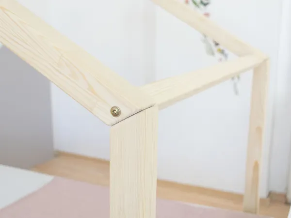 Benlemi Detská domčeková posteľ MODULAR s predným štítom Zvoľte variantu: Bez čela, Zvoľte rozmer: 90x200 cm