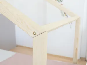 Benlemi Detská domčeková posteľ MODULAR s predným štítom Zvoľte variantu: Bez čela, Zvoľte rozmer: 90x200 cm