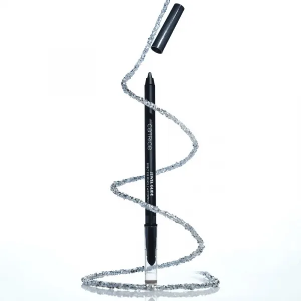Catrice Jewel Glide Effect Eye Pencil vodeodolná ceruzka na oči pre trblietavý lesk odtieň 010 Black Diamond 1.5 g