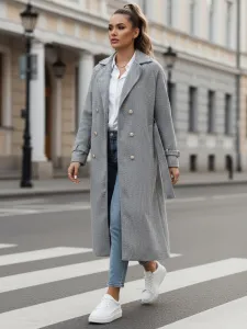Dámsky dlhý oversize kabát CAMELLYN