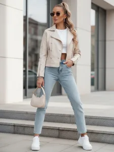 Dámska koženková bunda TRUCCO Farba béžová DSTREET