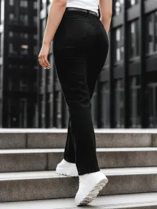 Dámske nohavice wide leg DELUSSIA čierne