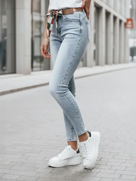 Dámske skinny rifle s vysokým pásom