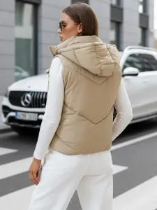 Dámska prešívaná vesta LIKEHUGS béžová