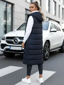 Dámska dlhá prešívaná vesta Dstreet