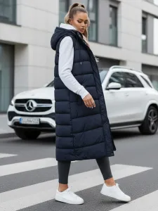 Dámska dlhá prešívaná vesta Dstreet