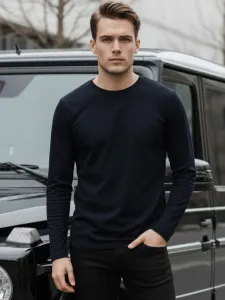 Čierne tričko s dlhým rukávom