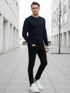 Čierne tričko s dlhým rukávom