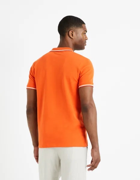 Oranžové pánske polo tričko Celio Decolrayeb
